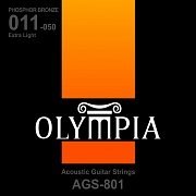 Струны для акустической гитары Olympia AGS800 10-47, бронза фосфорная