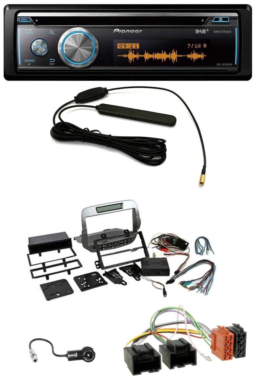 Pioneer CD USB Bluetooth DAB MP3 Autoradio für Chevrolet Camaro 2010-2015 silber
