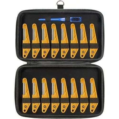 Набор напильников для порожка MusicNomad MN676 Complete Shop Set Diamond Coated (набор, 16 шт., .010–.130") с кейсом и щеткой