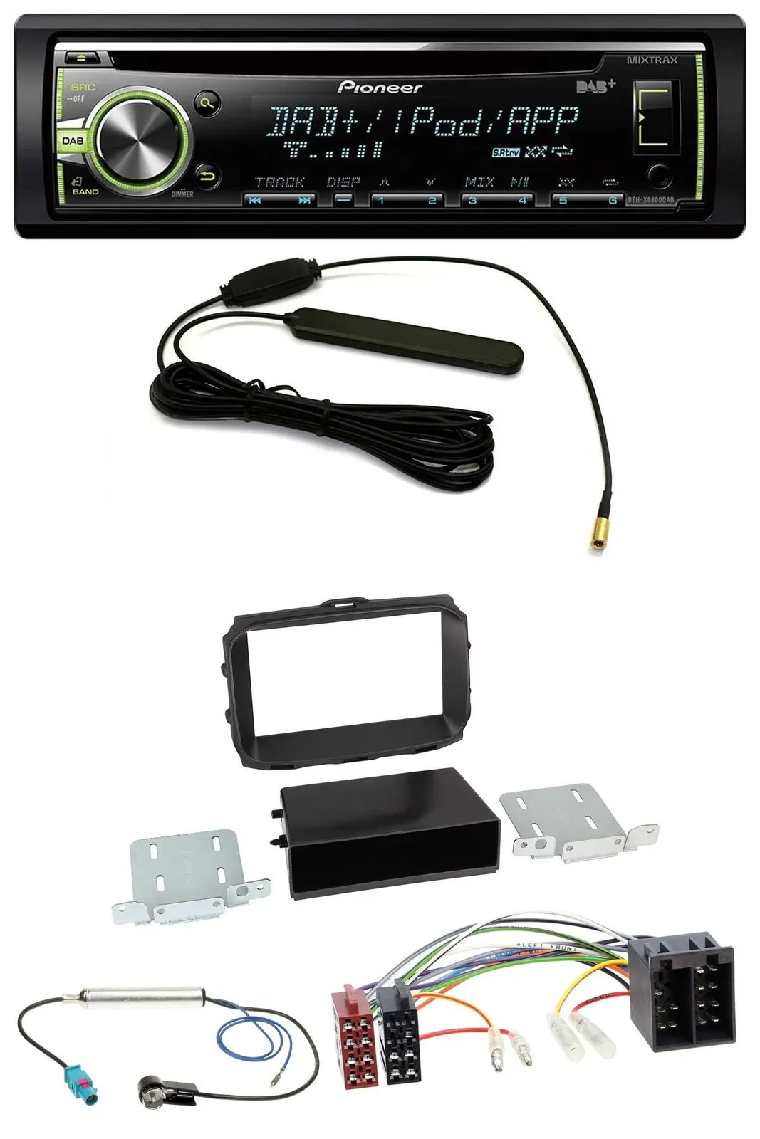 Автомагнитола для Alfa Romeo Giulietta 2013–2021 Pioneer MP3 USB CD DAB AUX ISO