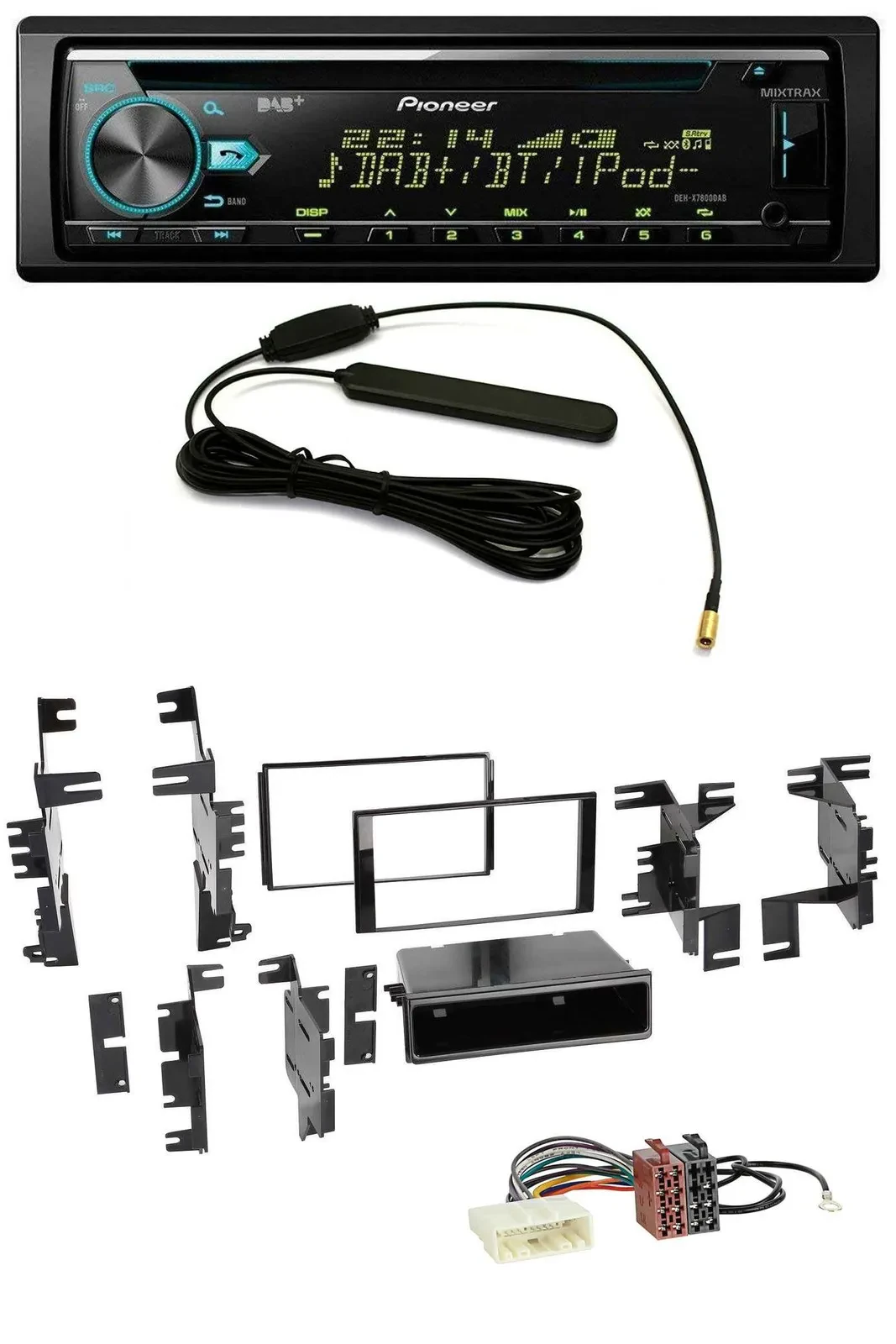 Pioneer CD MP3 AUX DAB USB Autoradio für Nissan Cube ab 09 Frontier ab 13 Juke a