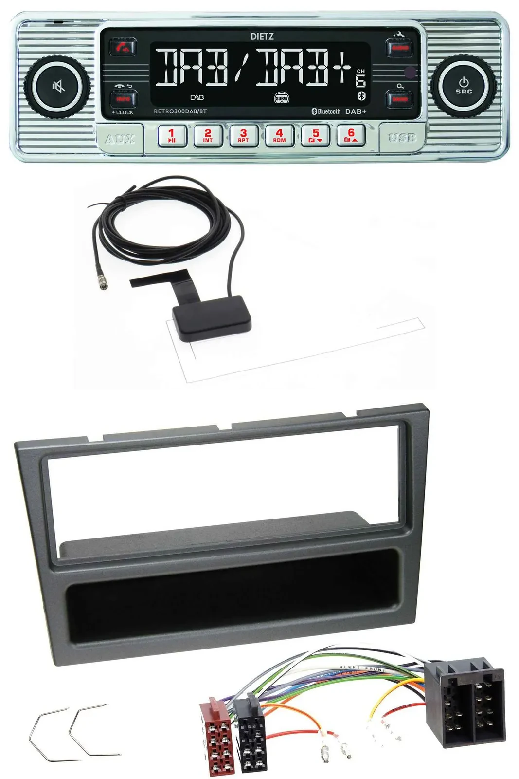 Dietz Bluetooth USB MP3 DAB Autoradio für Opel Corsa C Meriva Signum Vectra C 20