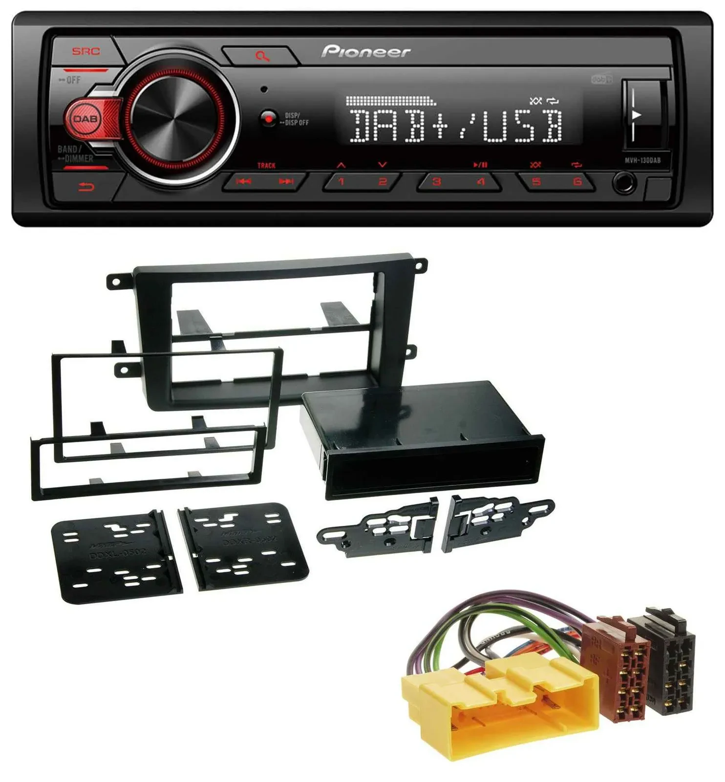 Pioneer MP3 1DIN DAB USB AUX Autoradio für Mazda CX-9 (2007-2016)