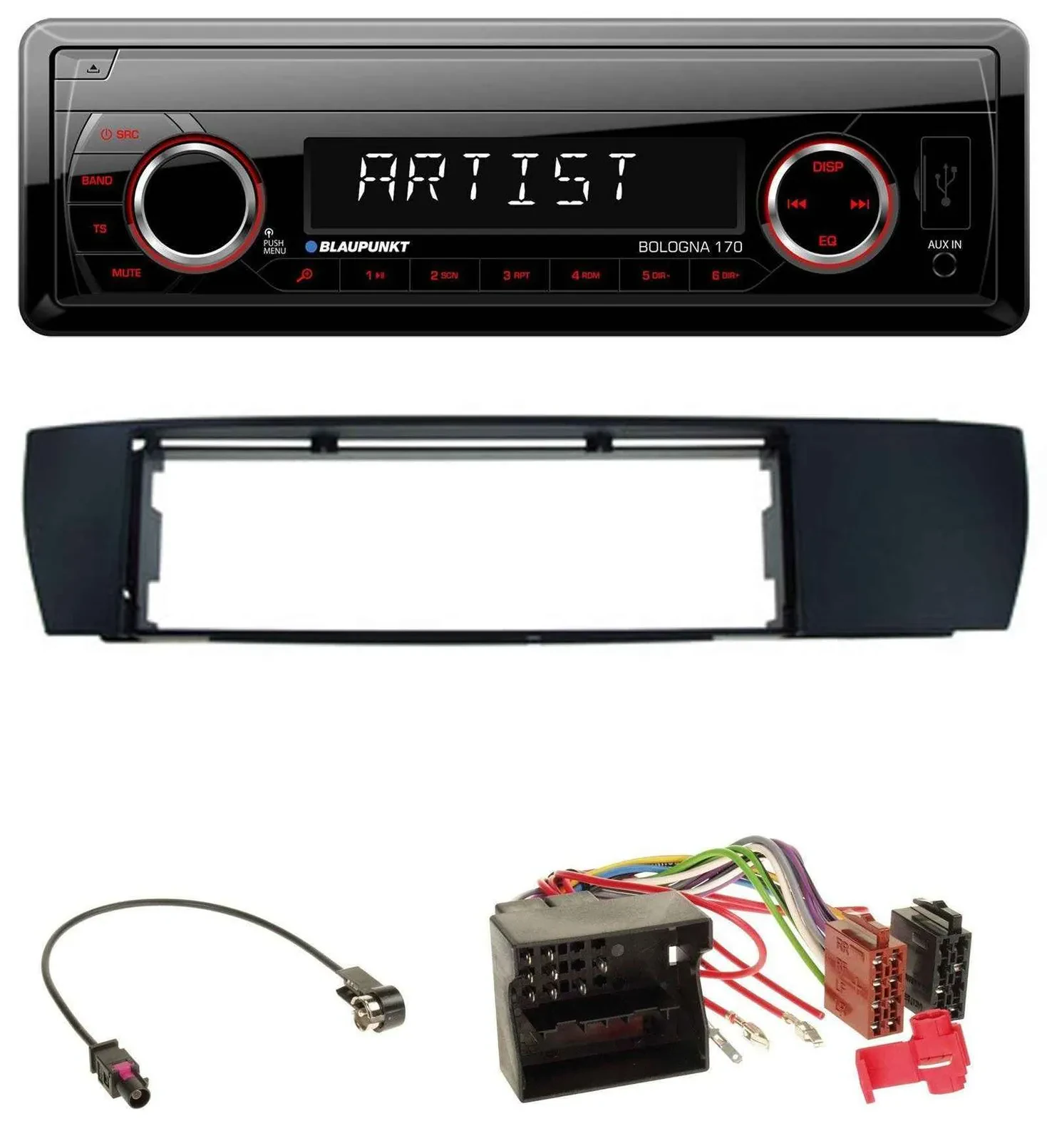 Автомагнитола для BMW X3 (E83 2004–2010) Blaupunkt 1DIN SD USB MP3 AUX