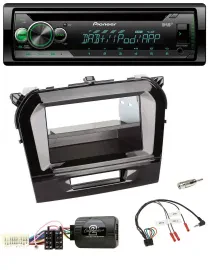 Автомагнитола Pioneer USB MP3 DAB CD для Suzuki Vitara (с 2015), черный (piano black), совместима с кнопками на руле
