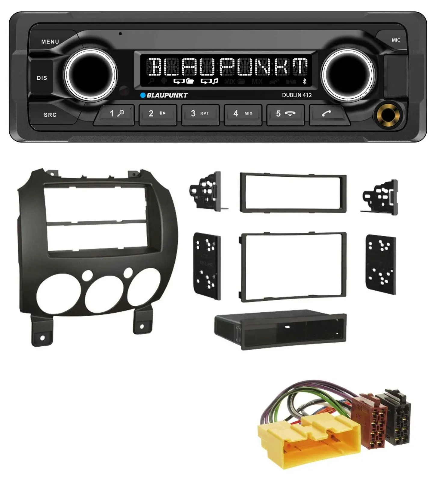 Автомагнитола для Mazda 2 Blaupunkt MP3 Bluetooth USB AUX