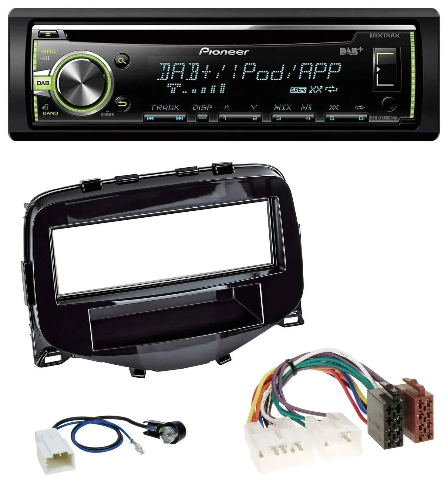 Автомагнитола для Toyota Aygo (2014–2021) Pioneer DAB, USB, MP3, AUX, CD