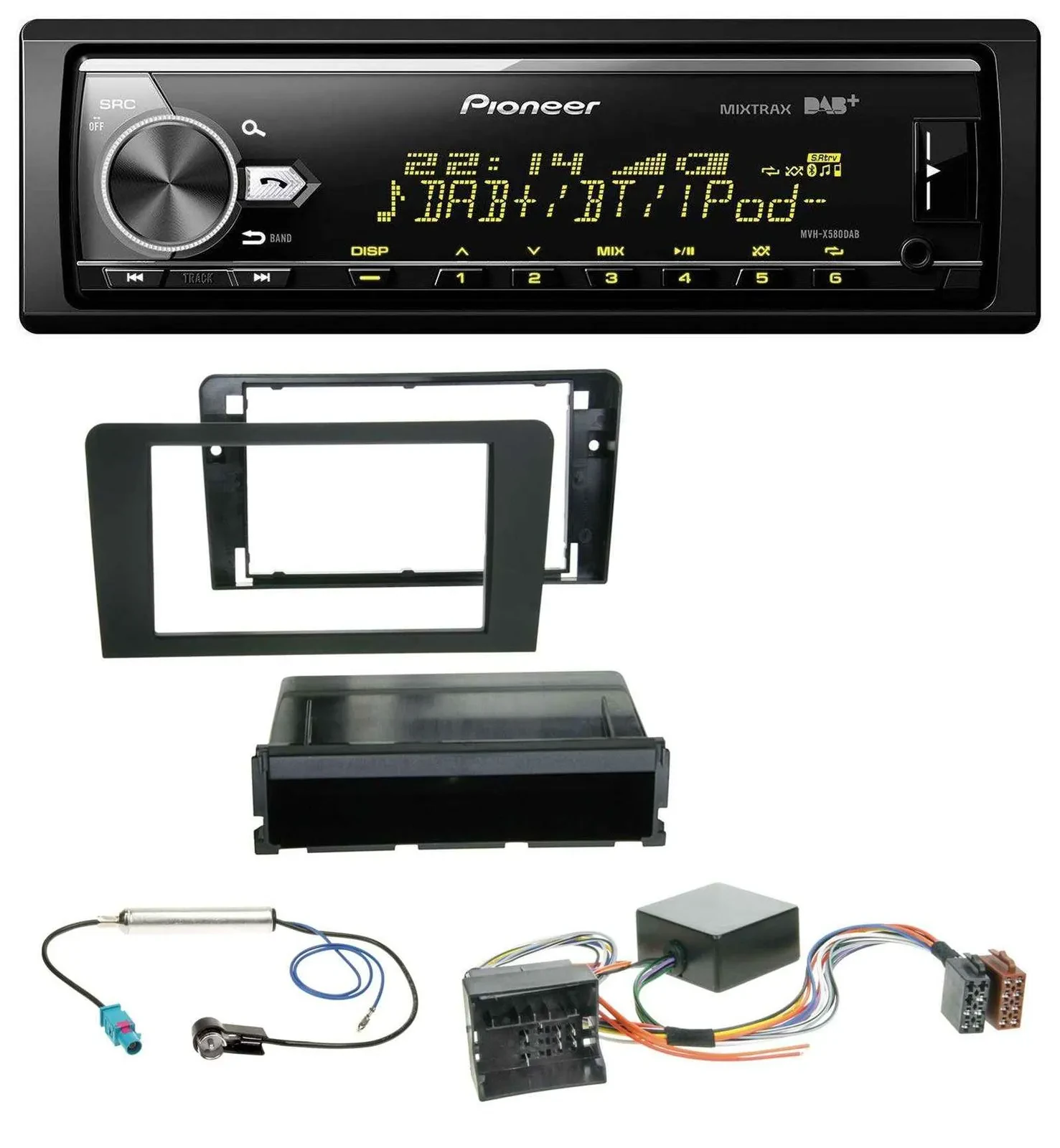 Автомагнитола для Audi A3 8P (2006–2012) Pioneer Bluetooth, USB, DAB, MP3