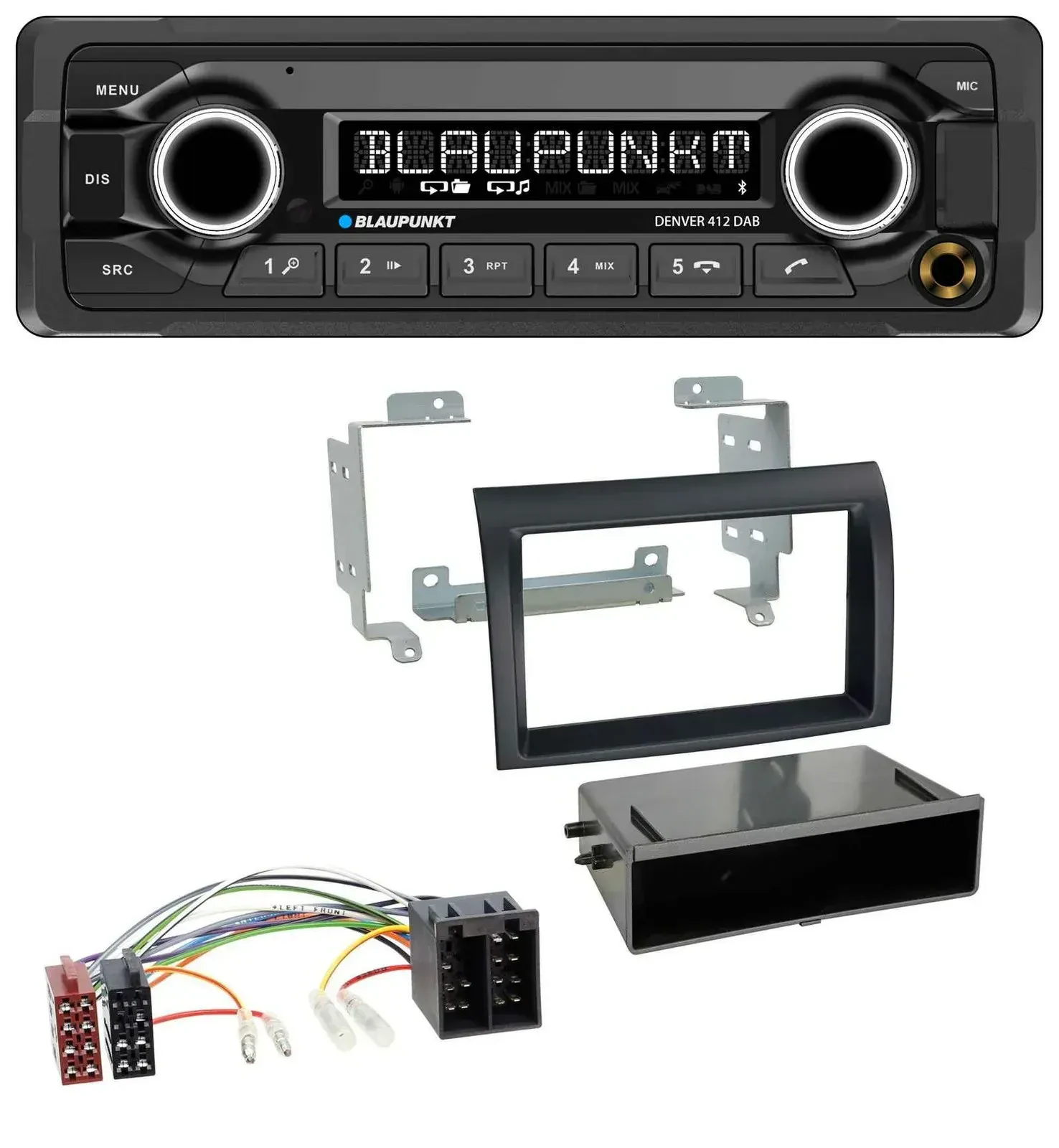 Blaupunkt Bluetooth DAB MP3 USB Autoradio für Fiat Ducato (2006-2010) schwarz