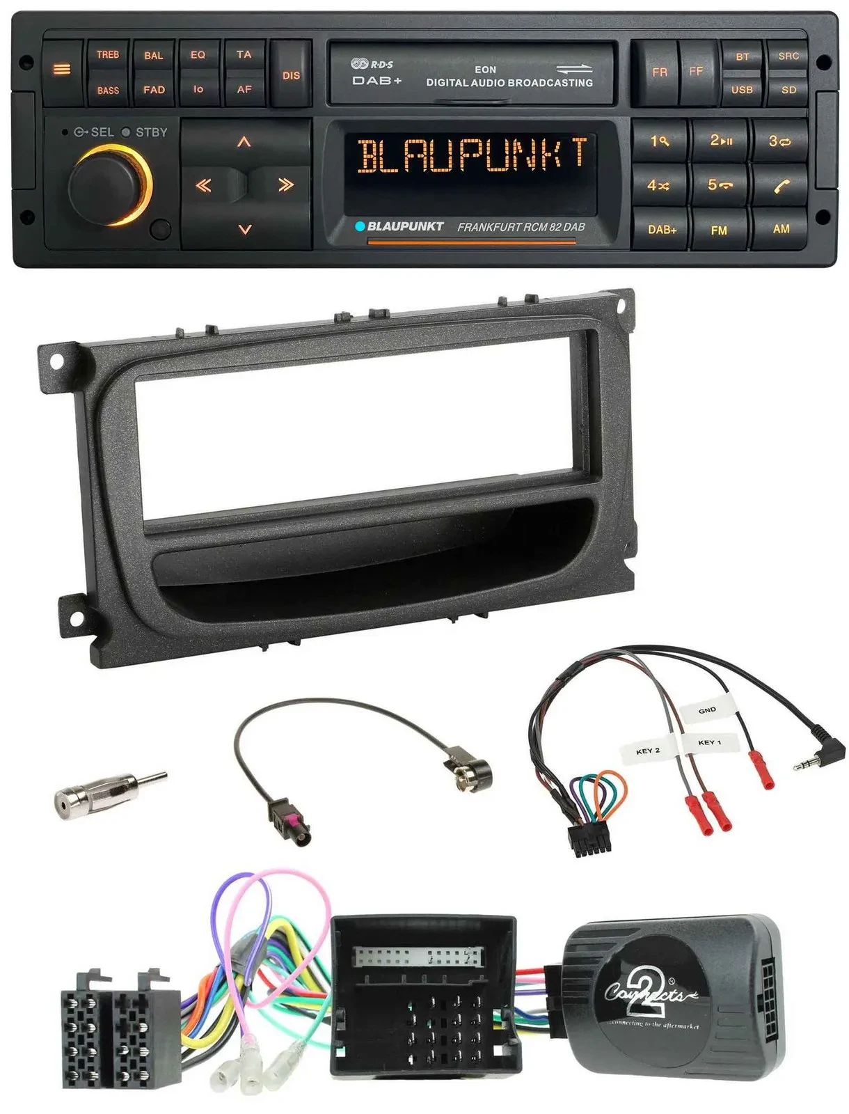 Blaupunkt USB DAB SD Lenkrad Bluetooth Autoradio für Ford Mondeo S-Max Can 07-14