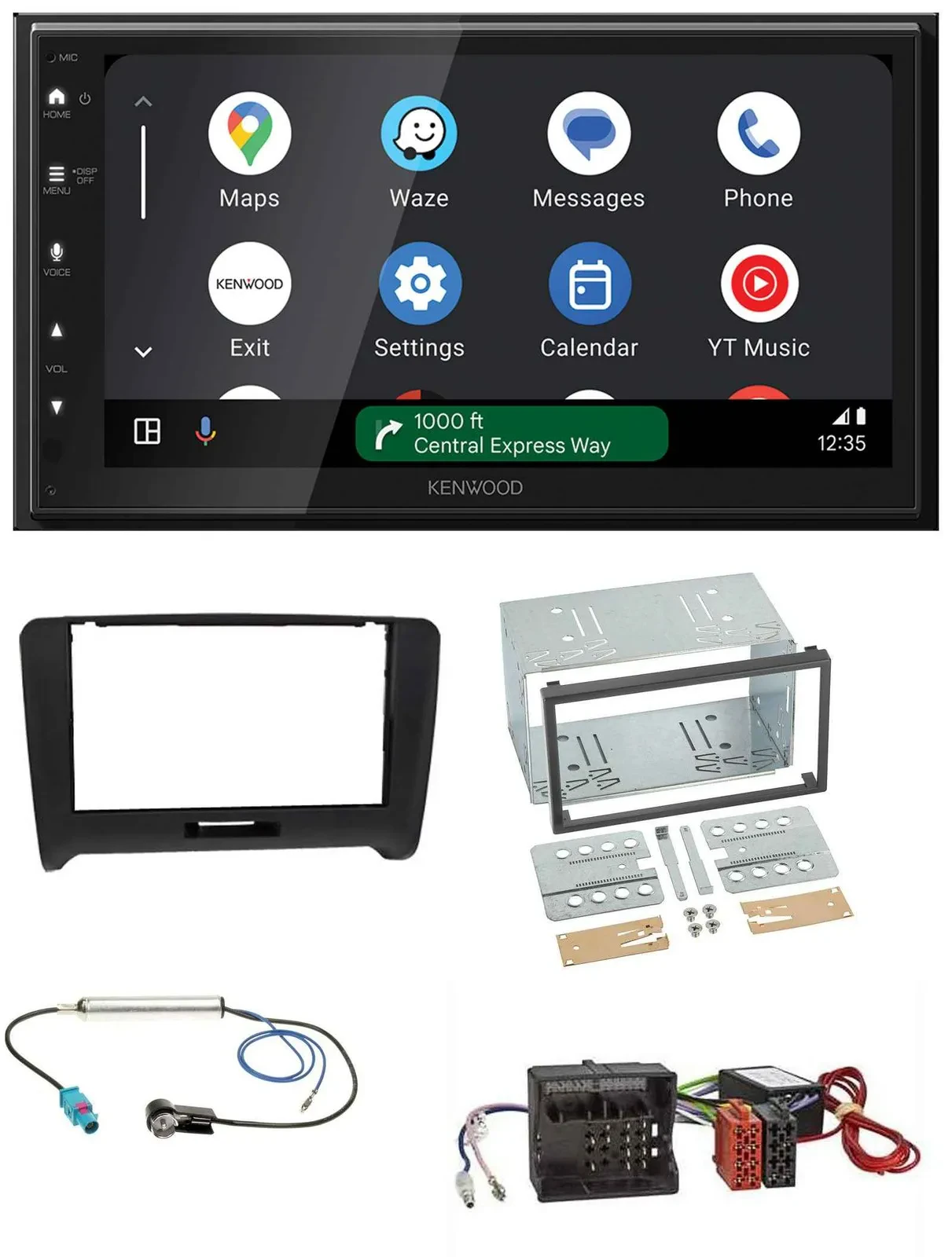 Автомагнитола для Audi TT 2006–2014 Kenwood 2DIN, DAB, Bluetooth, USB, MP3