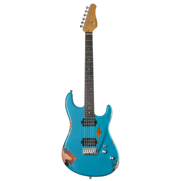 Электрогитара Fame Audio Custom ST RW Worn Aqua Over Sunburst