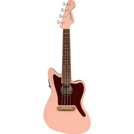 Укулеле Fender Fullerton Jazzmaster Acoustic-Electric Ukulele Shell Pink