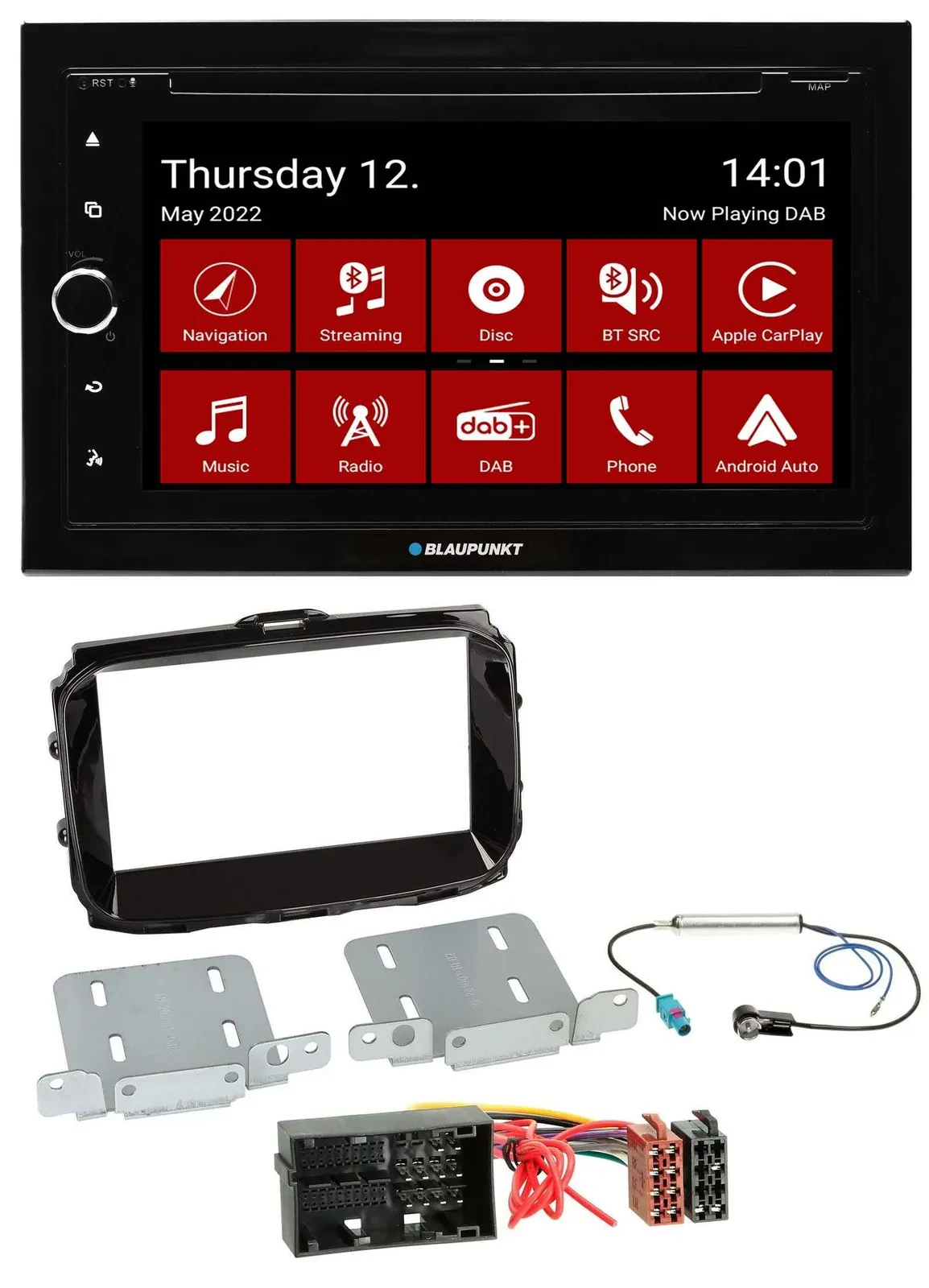 Автомагнитола Blaupunkt для Alfa Romeo Giulietta (с 2013) 2DIN, MP3, DVD, USB, Bluetooth, DAB