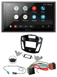 Автомагнитола для Ford Focus (с 2018) Pioneer 2-DIN, DAB, USB, MP3, Bluetooth, черная