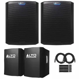 Alto Professional TS18S 18" Powered Active DJ PA Subwoofers Pair w Covers