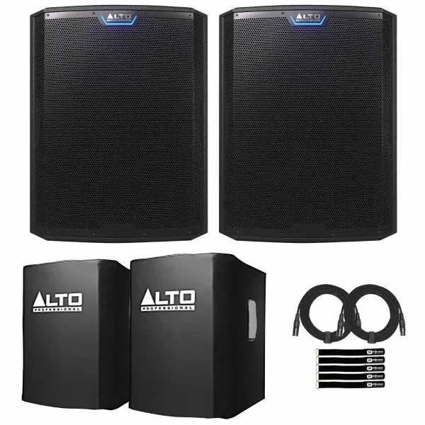 Alto Professional TS18S 18" Powered Active DJ PA Subwoofers Pair w Covers
