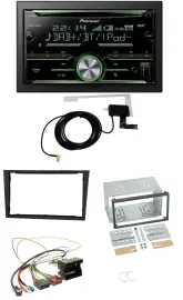 Автомагнитола Pioneer 2DIN CD/USB/MP3, Bluetooth, DAB для Opel Corsa D, черный Stealth