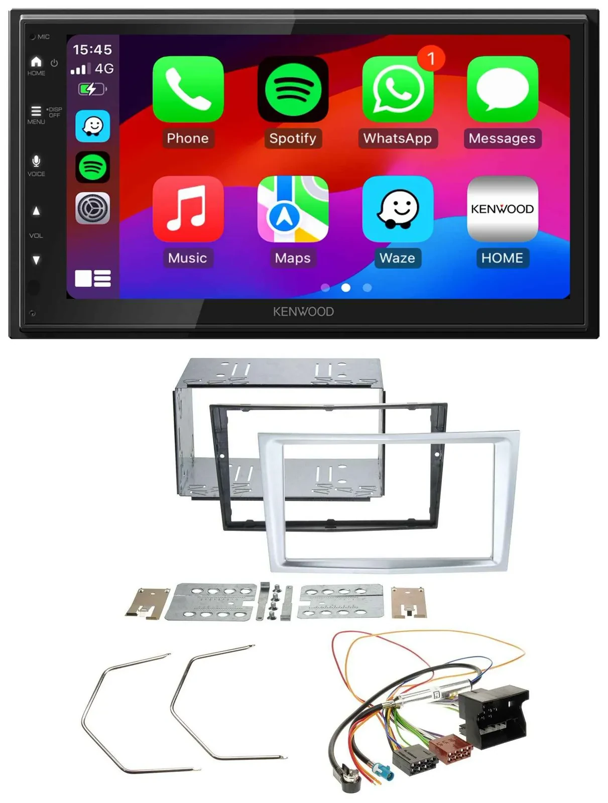 Автомагнитола Kenwood 2 DIN, Bluetooth, DAB, USB для Opel Astra H/Zafira B/Corsa D