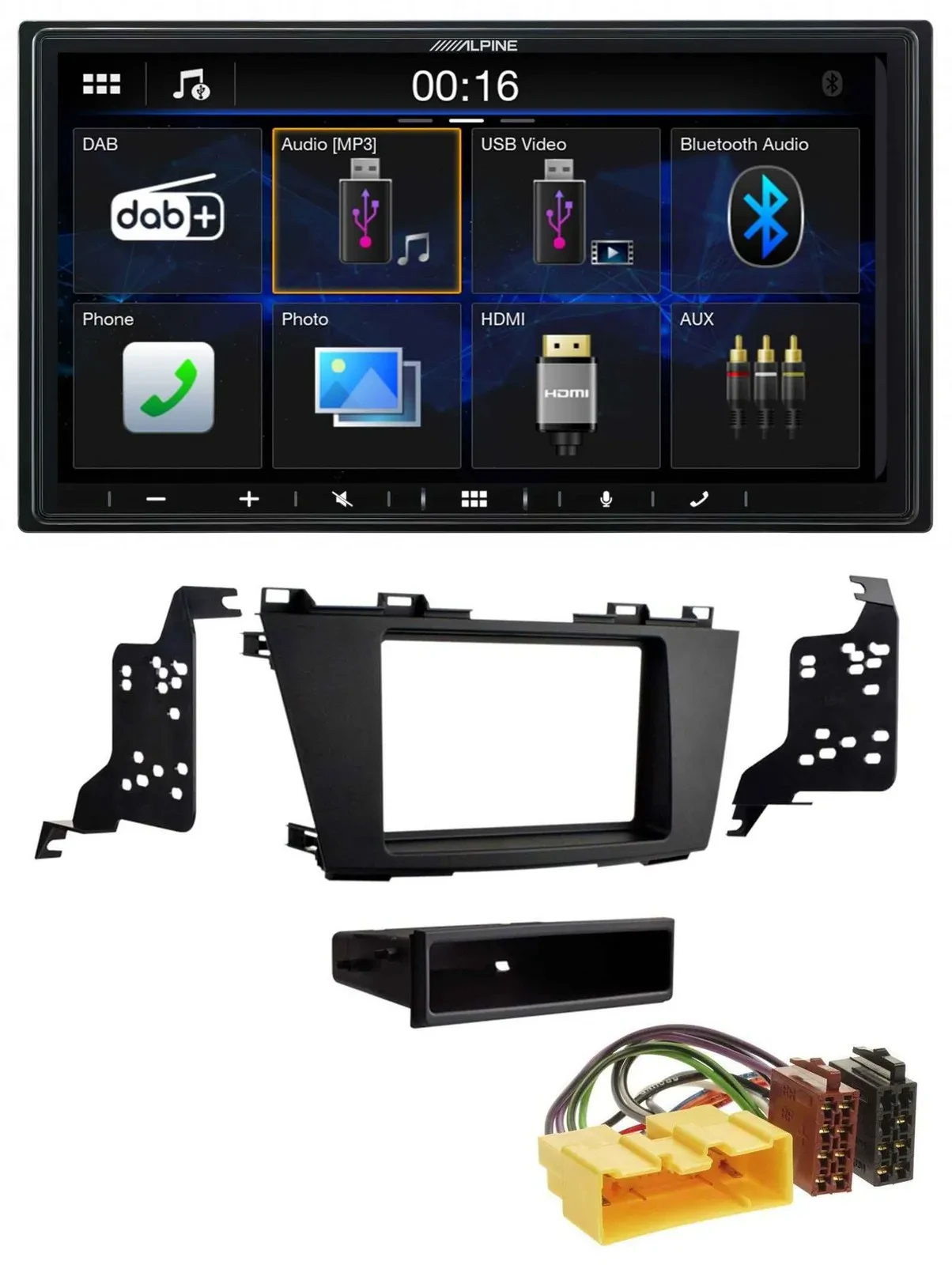 Автомагнитола Alpine 2-DIN, Bluetooth, DAB, USB для Mazda 5 (CR, с 2010)