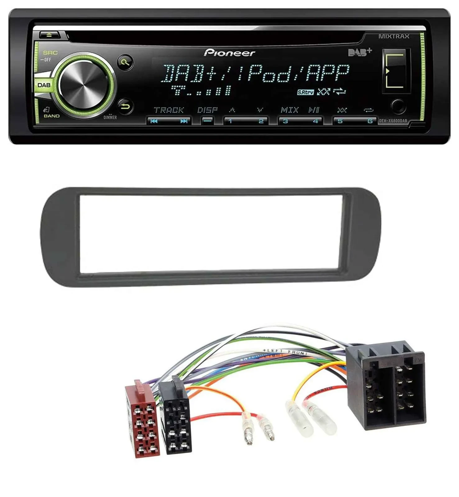 Автомагнитола для Lancia Y (1996–2004) Pioneer DAB, CD, USB, AUX, MP3 черная