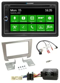 Blaupunkt Bluetooth 2DIN Lenkrad DAB USB TMC Navigation für SSangYong Rexton Tel
