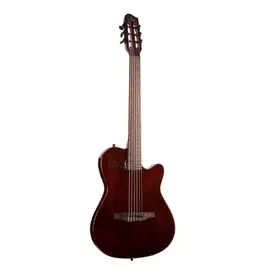 Классическая гитара с подключением Godin Multiac Mundial Hollow Body A/E Nylon String Guitar, Kanyon Burst w/ Bag