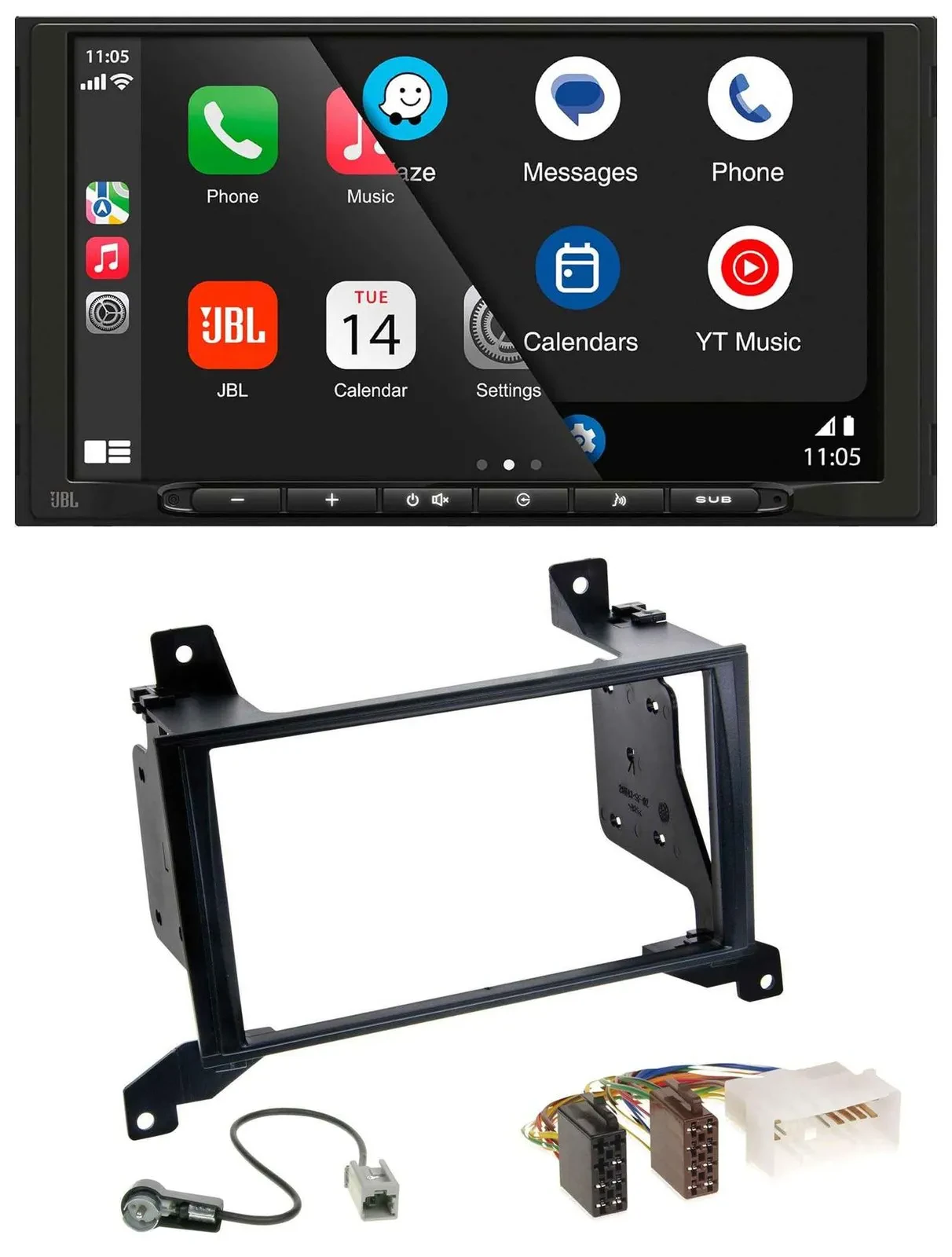 JBL MP3 DAB Bluetooth USB 2DIN Autoradio für Hyundai Santa Fe CM 09-12