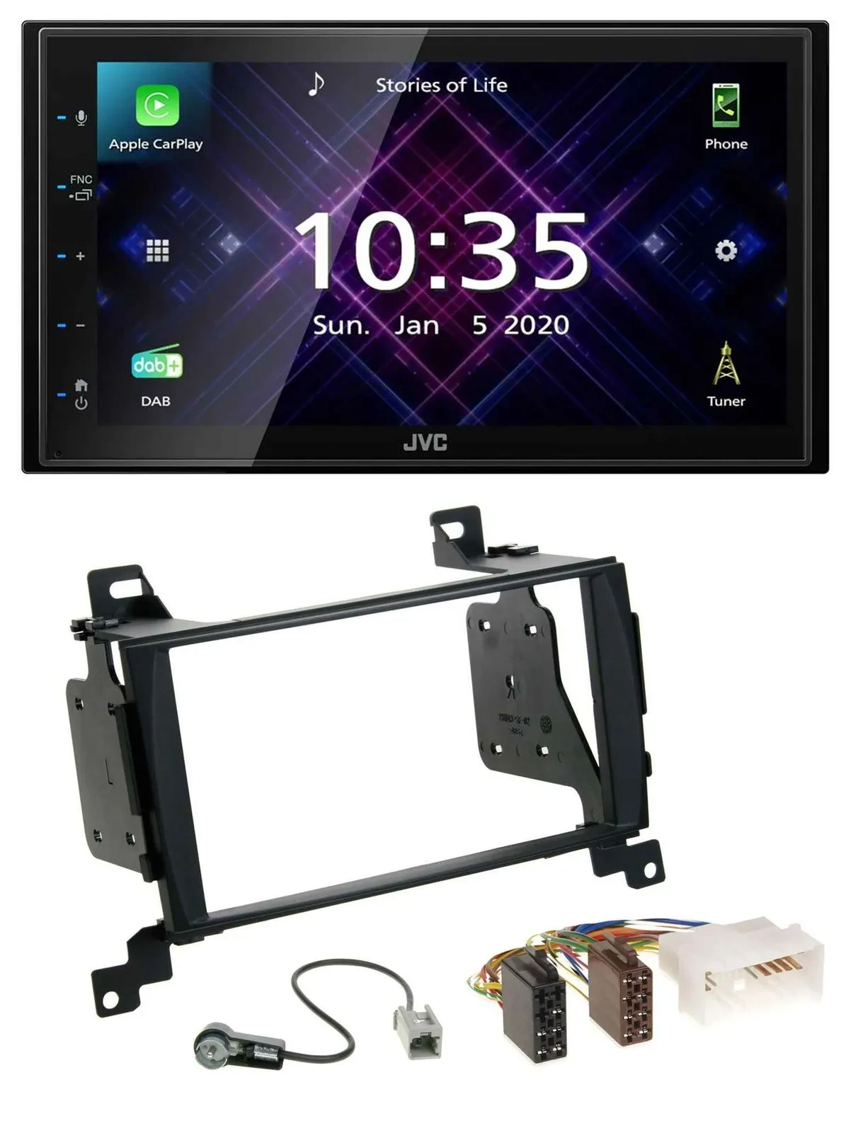 JVC DAB 2DIN MP3 Bluetooth USB Autoradio für Hyundai Santa Fe 2007-2012