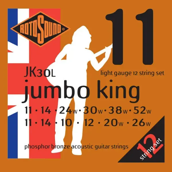 Струны для акустической гитары RotoSound JK30L Jumbo King 11-52