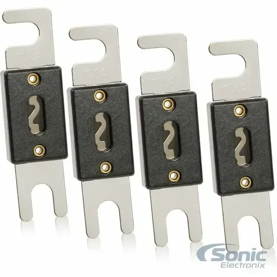4 Pack Belva BANL100 of 100 Amp Nickel-Plated ANL Fuse
