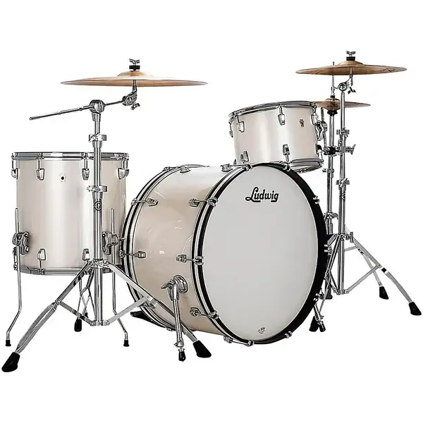 Ударная установка акустическая Ludwig NeuSonic 3-Piece Pro Beat Shell Pack With 24" Bass Drum Silver Silk