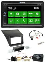 Автомагнитола Blaupunkt 2DIN, Bluetooth, DAB, USB, TMC, для Mitsubishi L200 (2010), поддержка кнопок на руле