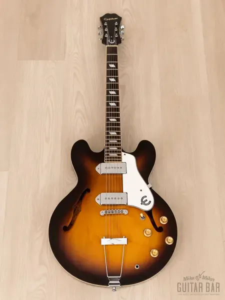 Полуакустическая гитара Epiphone Casino Hollowbody Vintage Sunburst Korea 2004 w/1 11/16" Nut, Case