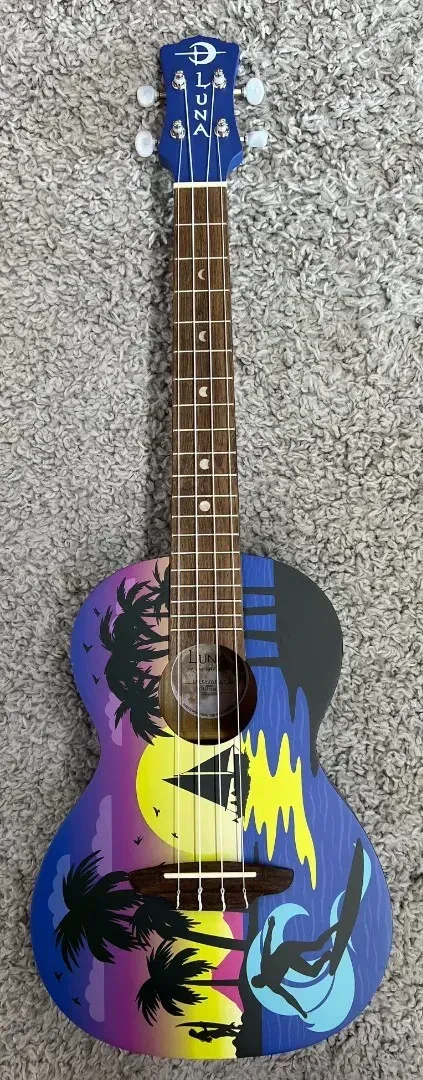 Luna Kauwela Summer Tenor size Ukulele with Custom Graphics - B-stock