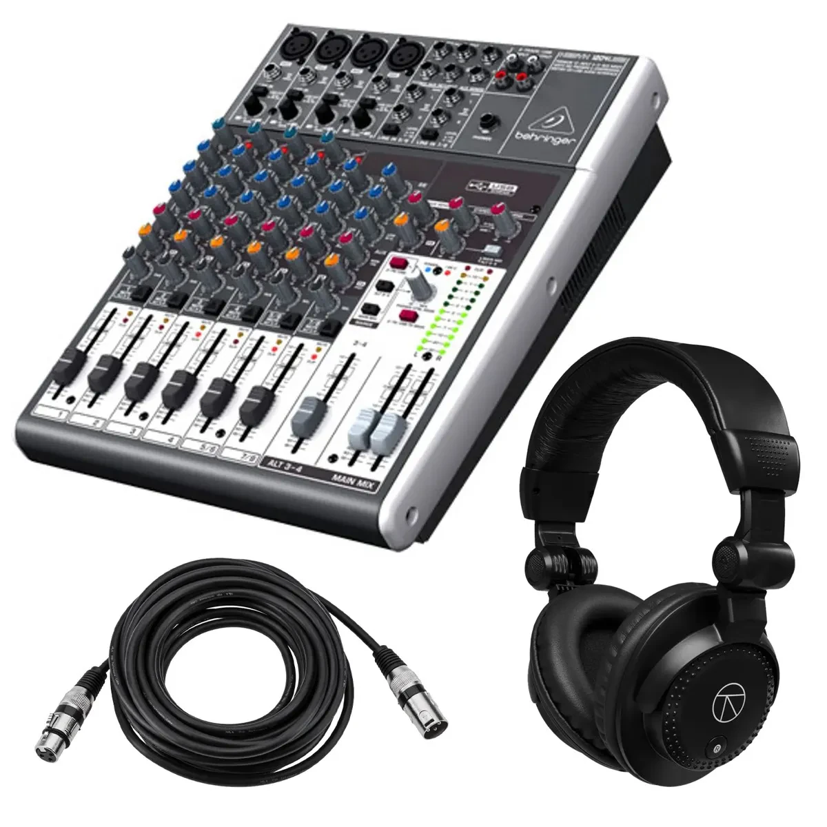 Behringer XENYX 1204USB Premium 12-Input 2/2-Bus Mixer, Bundle with TAPH100 Head
