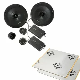 Kicker 46CSS674 300W 6.75" Car Component Speaker System + NVX Sound Deadening