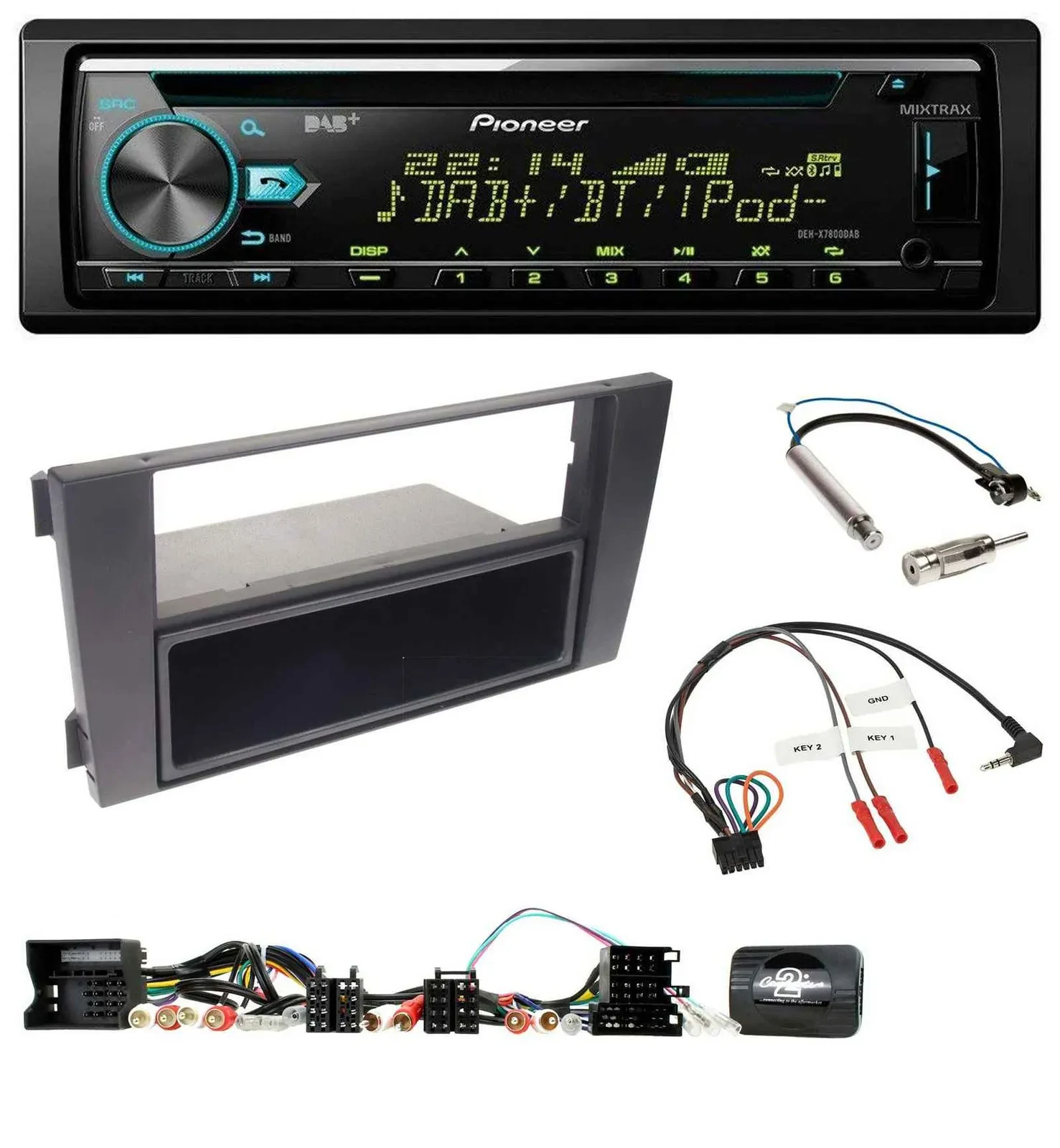 Автомагнитола Pioneer DAB CD USB Bluetooth для Audi A6 (2001–2004)