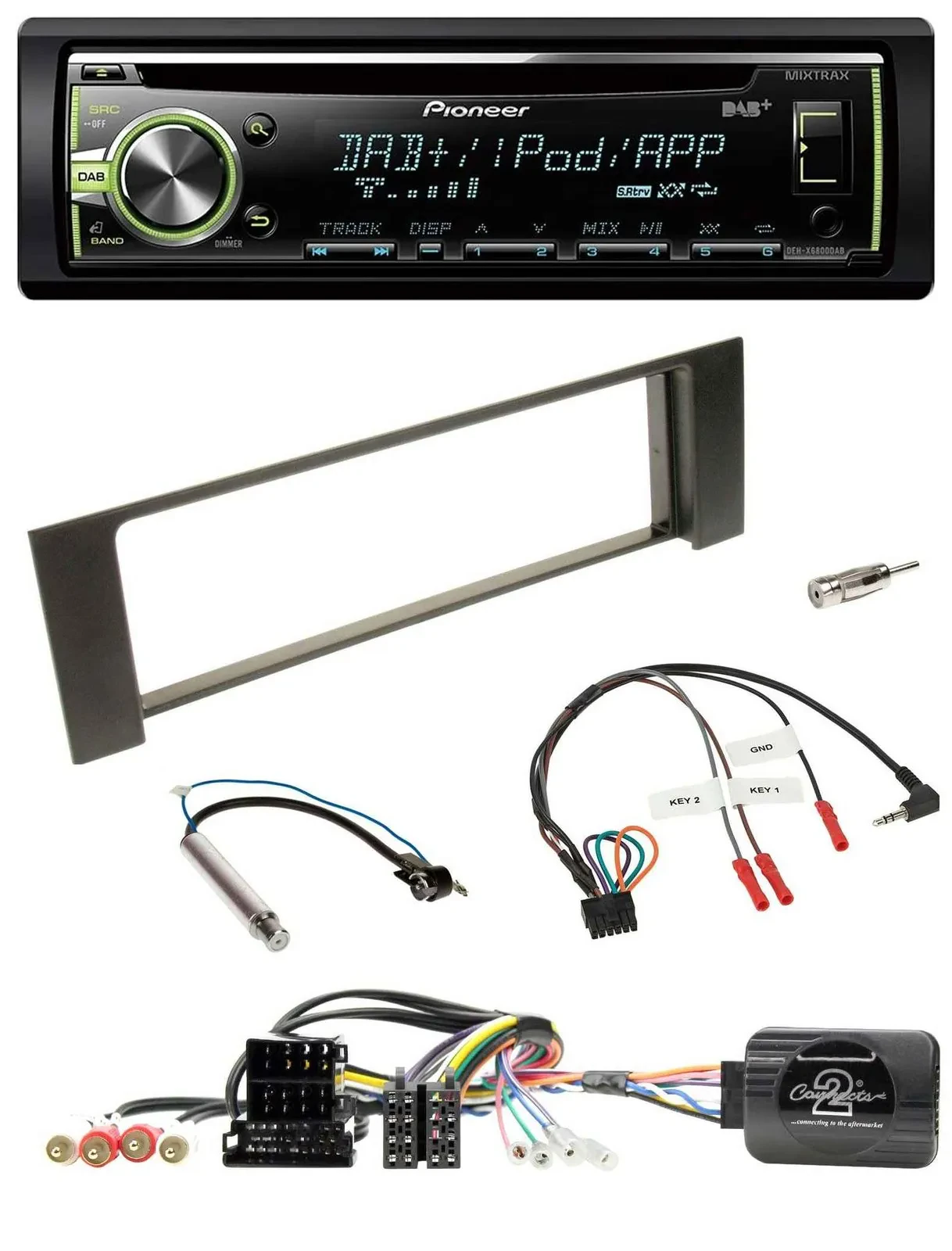 Pioneer DAB USB MP3 Lenkrad CD Autoradio für Audi A4 2000-2004 Can-Bus ISO
