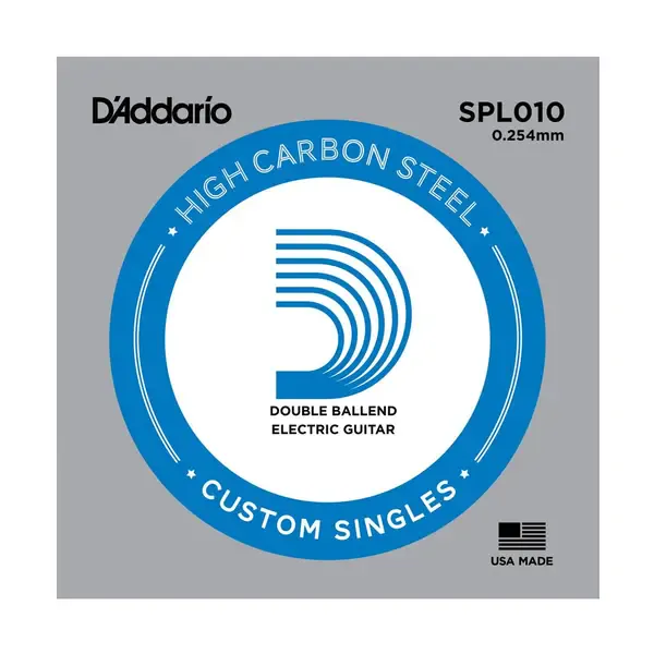 Струна одиночная D'Addario SPL010 Plain Steel 010