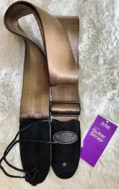 Ремень для гитары On Stage GSA20BR с кожаными окончаниями, коричневый