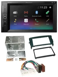 Pioneer DAB MP3 2DIN Bluetooth USB Autoradio für Toyota Auris 07-12 schwarz