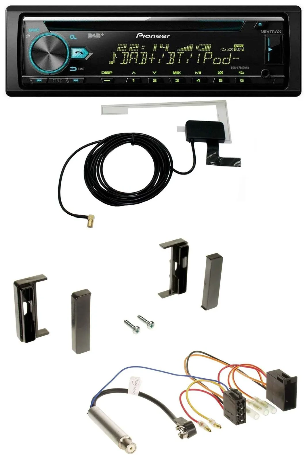 Автомагнитола для Audi TT (1998–2006) Pioneer MP3 CD USB AUX DAB ISO