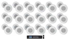 Rockville Commercial Amp+(36) 8" Background Music PA Ceiling Speakers For Office