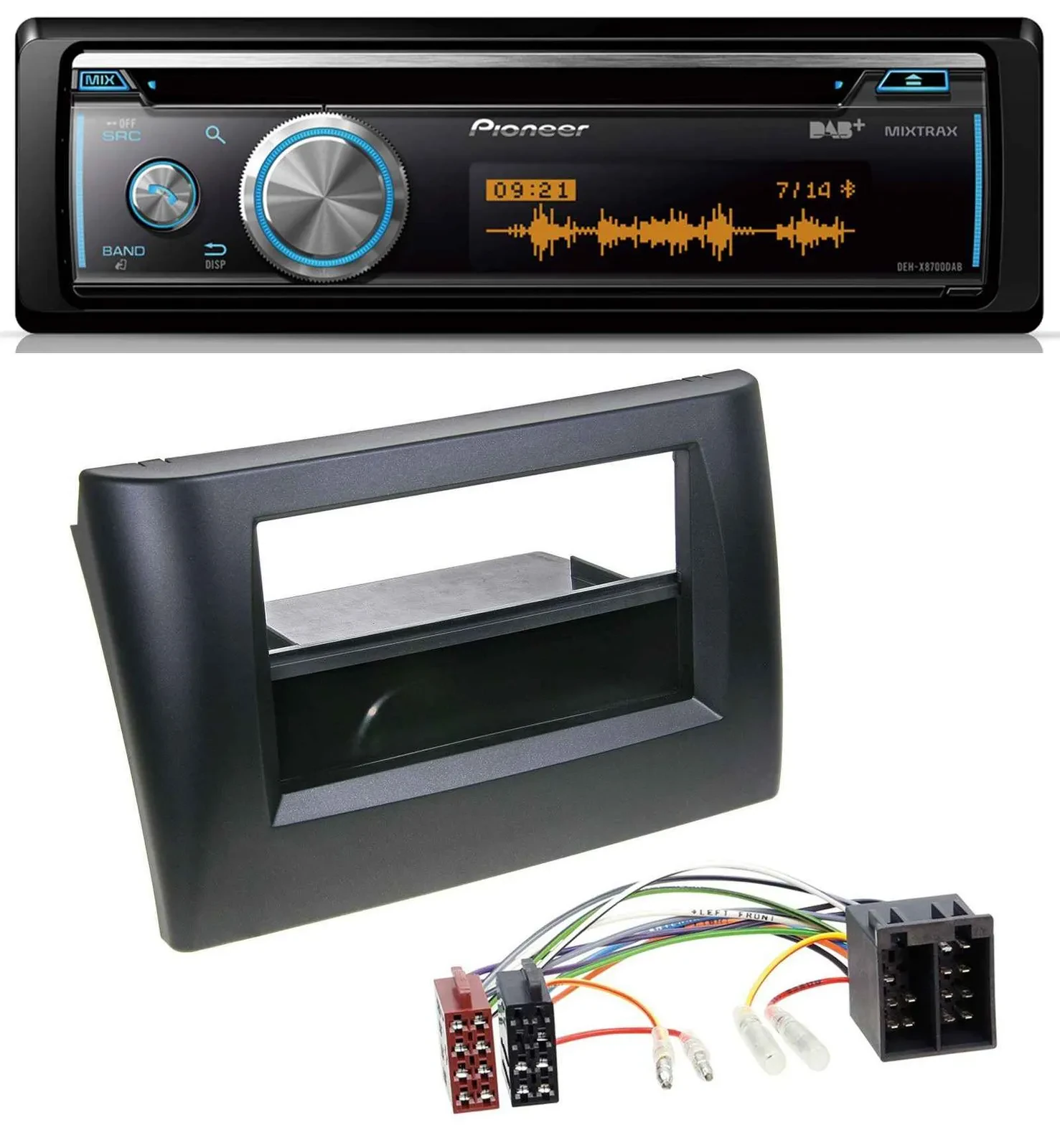 Автомагнитола для Fiat Stilo (192) 2001–2008 Pioneer MP3 DAB USB CD Bluetooth с монтажным карманом