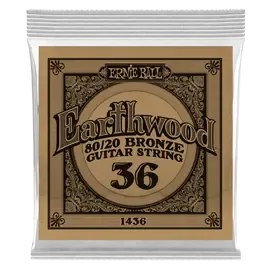 Струна для акустической гитары Ernie Ball P01436 Earthwood, бронза, калибр 36