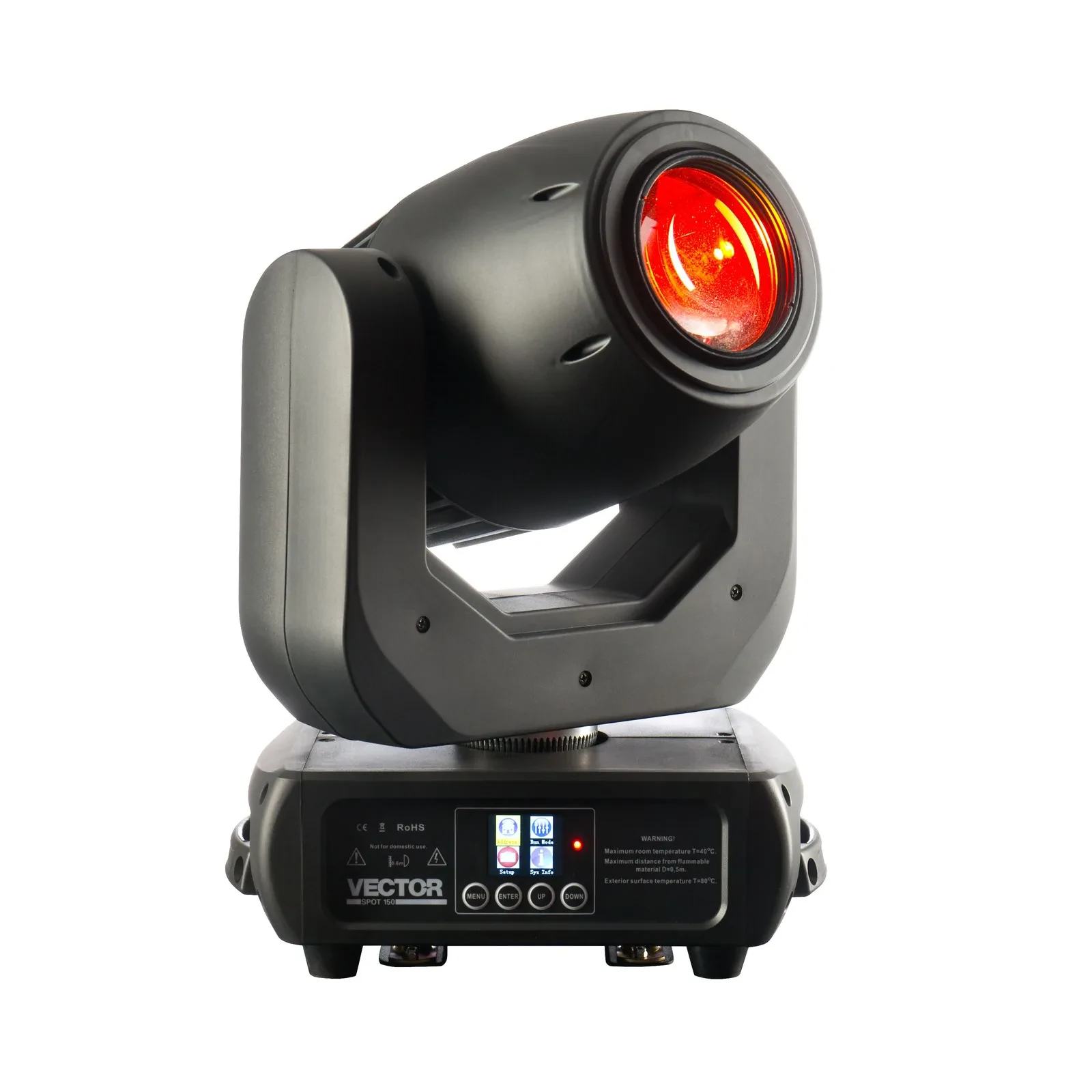 Vector Spot 150 LED Moving Head 150W 2 Goboräder 7 Farben 3 Facetten Prisma DMX