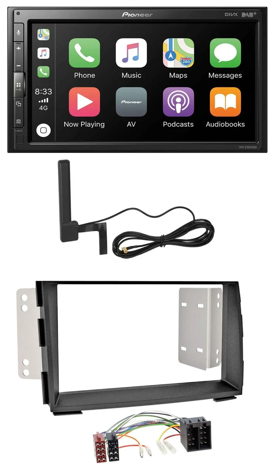 Pioneer USB 2DIN Bluetooth DAB MP3 Autoradio für Kia Venga (YN, ab 2009)