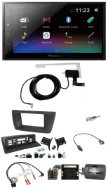 Pioneer DAB Lenkrad Bluetooth 2DIN USB Autoradio für BMW X3 E83 2004-2010 mittig