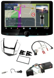 Kenwood Bluetooth DAB TMC 2DIN Lenkrad USB Navigation für Chevrolet Cruze 2011-2